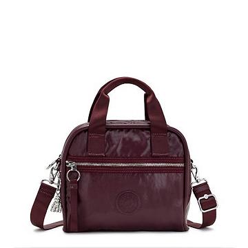 Kipling Hadya Metallic Shoulder Bags Burgundy Lacquer Metallic | AU 1415DF